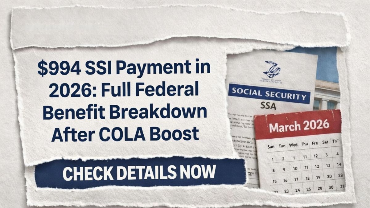 $994 SSI Payment in 2026