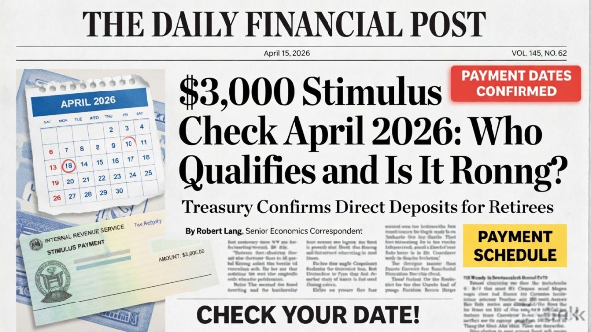 $3,000 Stimulus Check April 2026